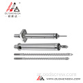 Two stage vent screw barrel for plastic recycling extruder